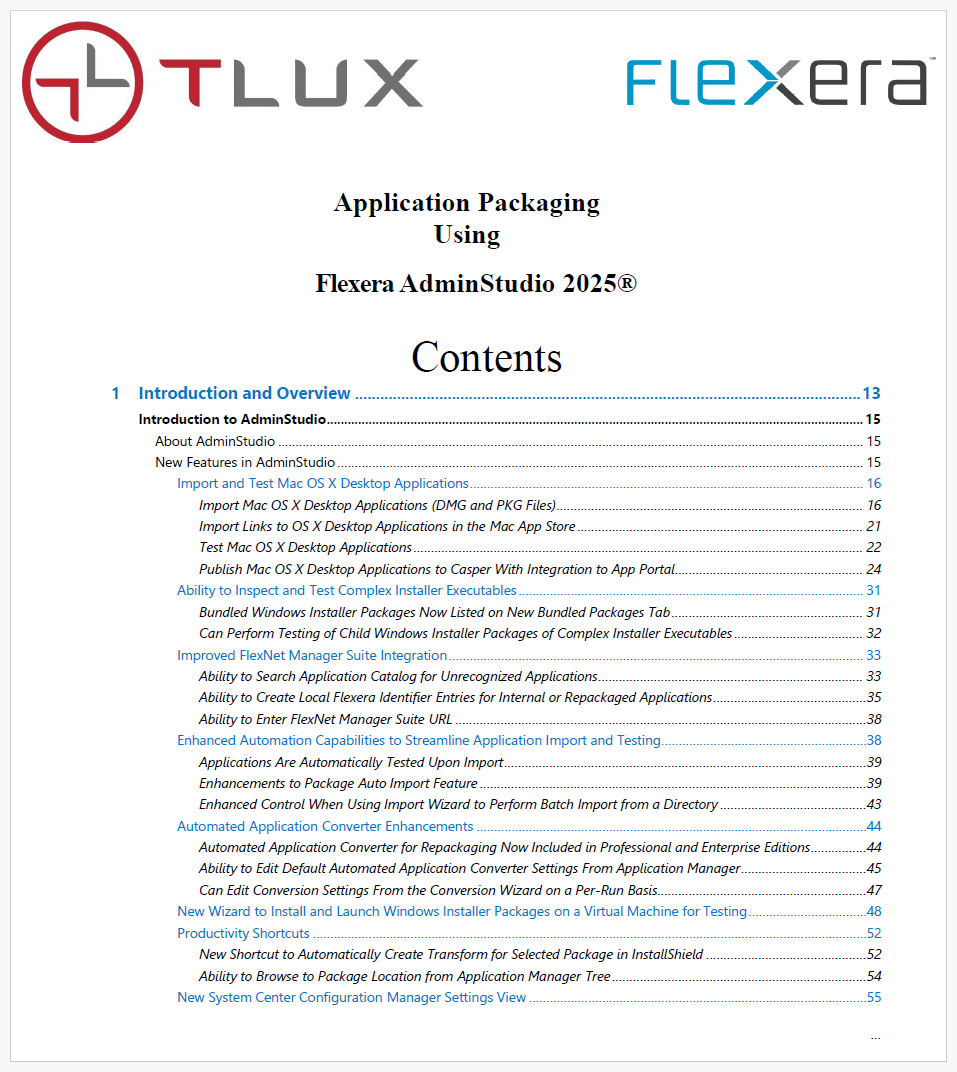 Application Packaging using Flexera AdminStudio - TLUX Training Course 商品画像