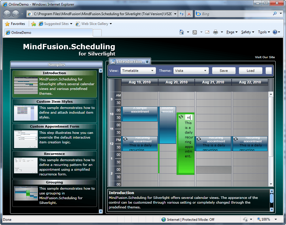 Silverlight のための Scheduling が今すぐ利用可能