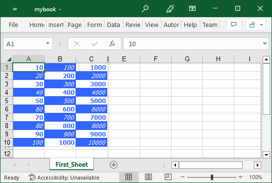 ComponentOne WPF Excel 商品画像