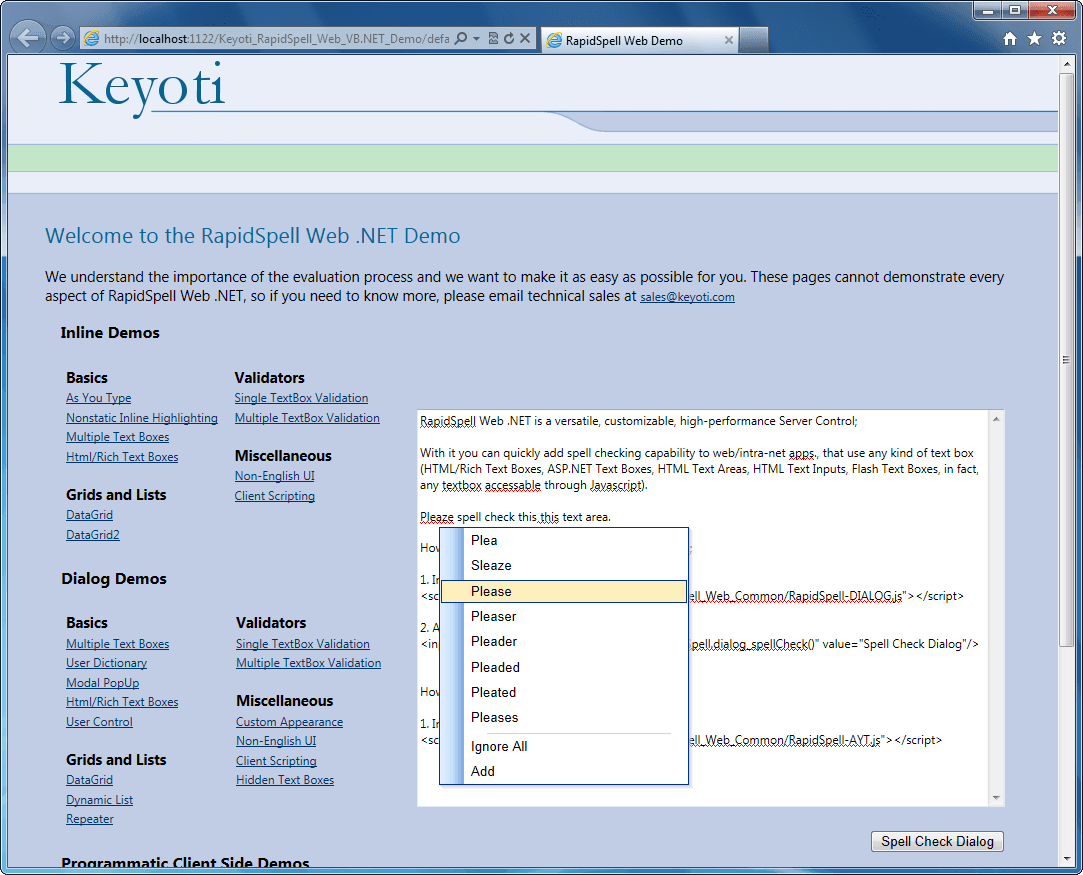 RapidSpell Web ASP.NET（英語版） 商品画像