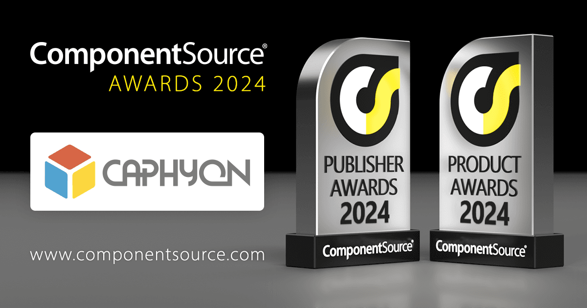 CaphyonがComponentSourceの賞を3つ受賞