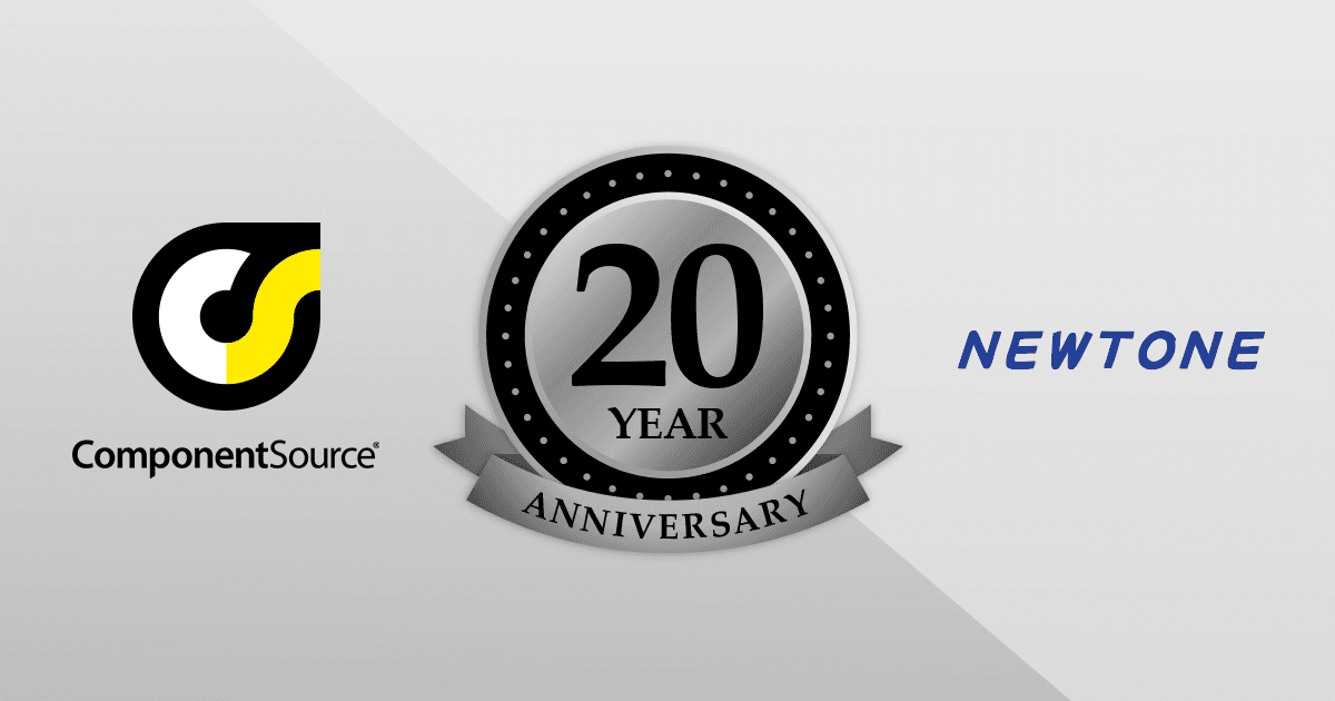 ComponentSource と NewTone との提携20周年記念