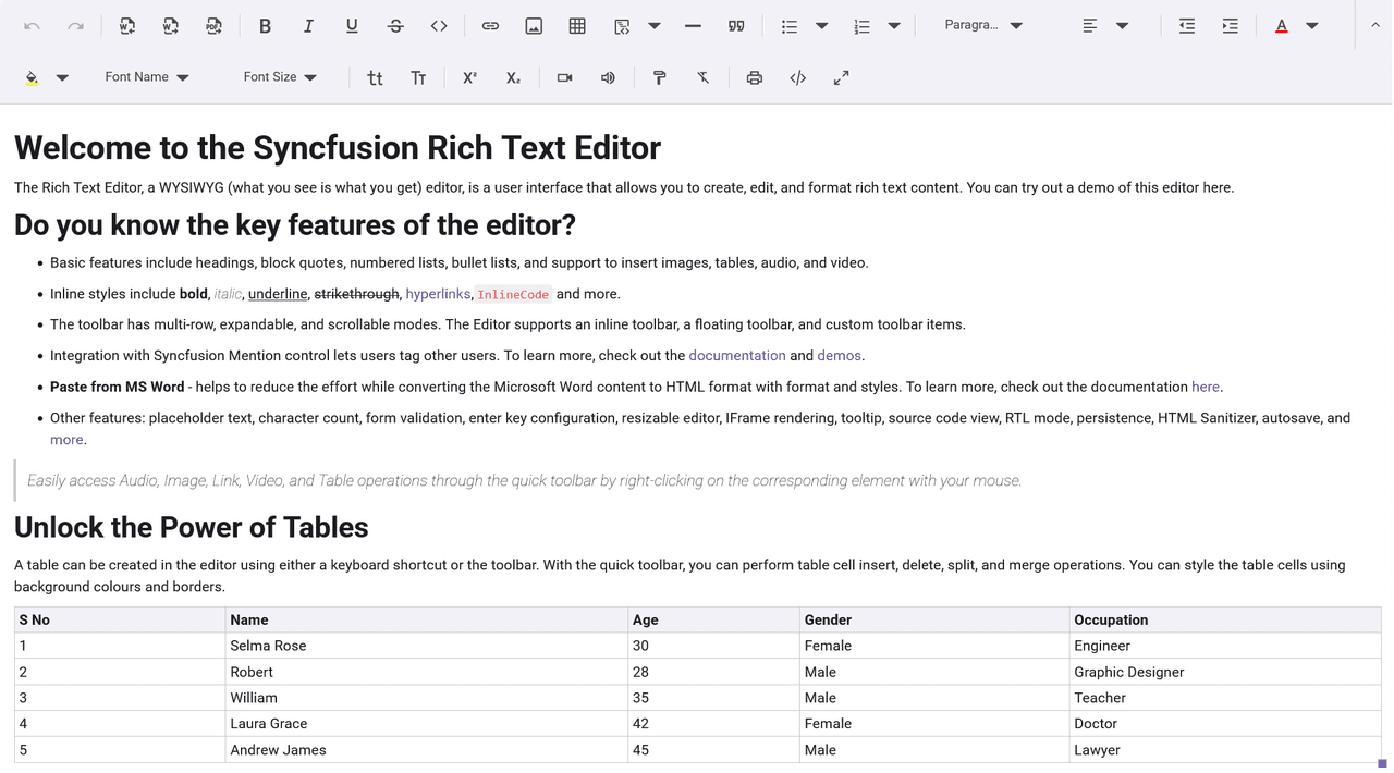 Syncfusion Blazor Rich Text Editor 商品画像