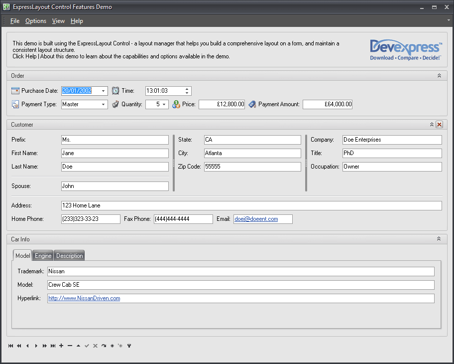 ExpressLayout Control 商品画像