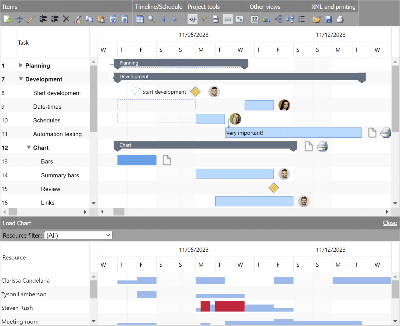 DlhSoft Gantt Chart Hyper Library for HTML5 商品画像