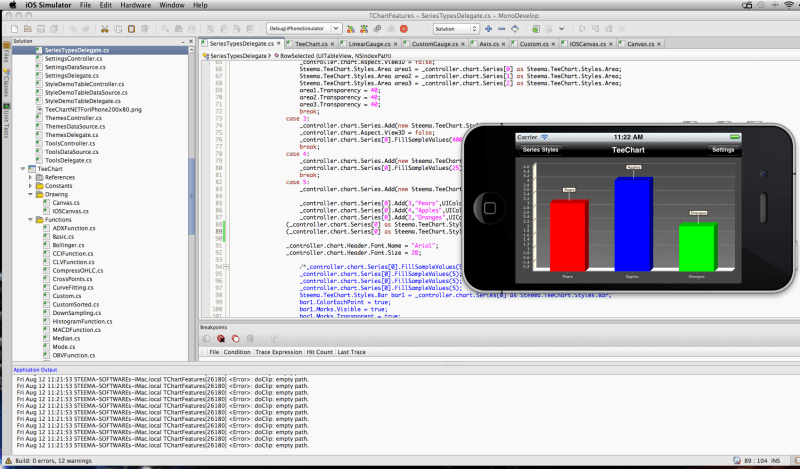 TeeChart.NET Mono for iOSがリリース