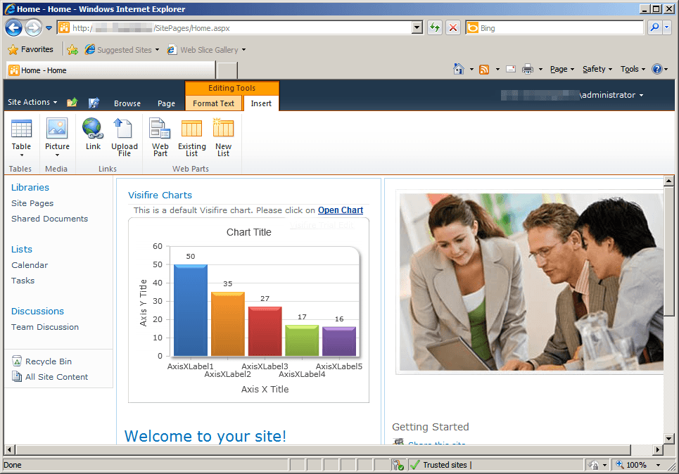 Visifire for SharePointがリリース