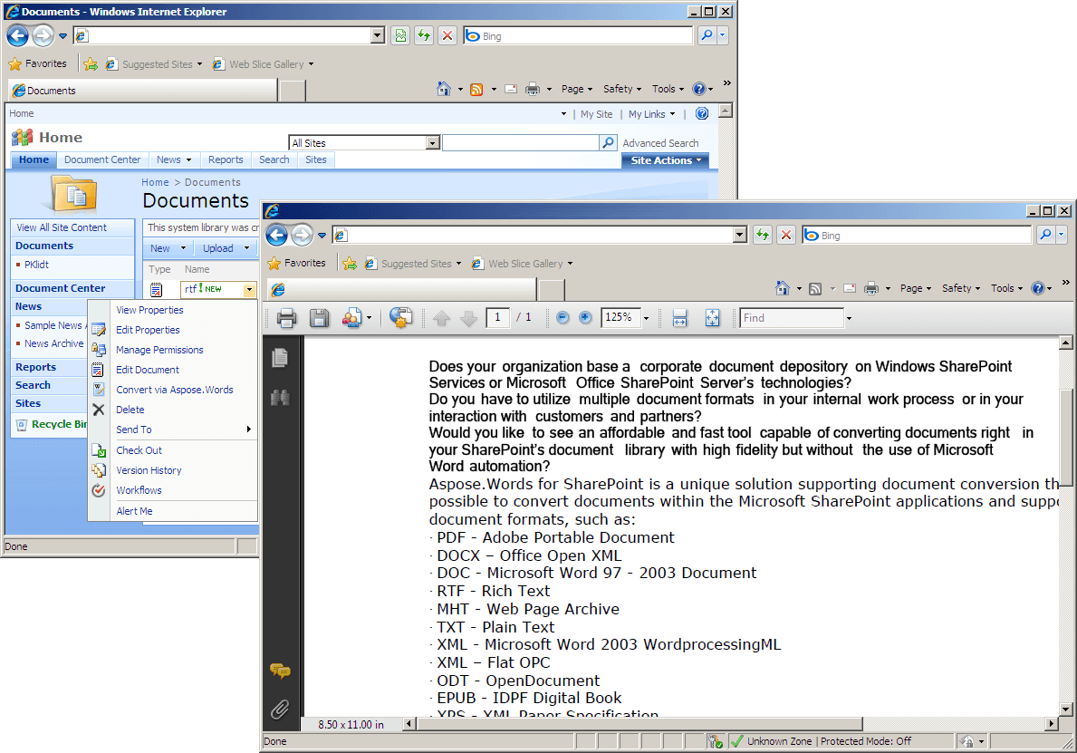 SharePoint 用 Aspose.Words が公開