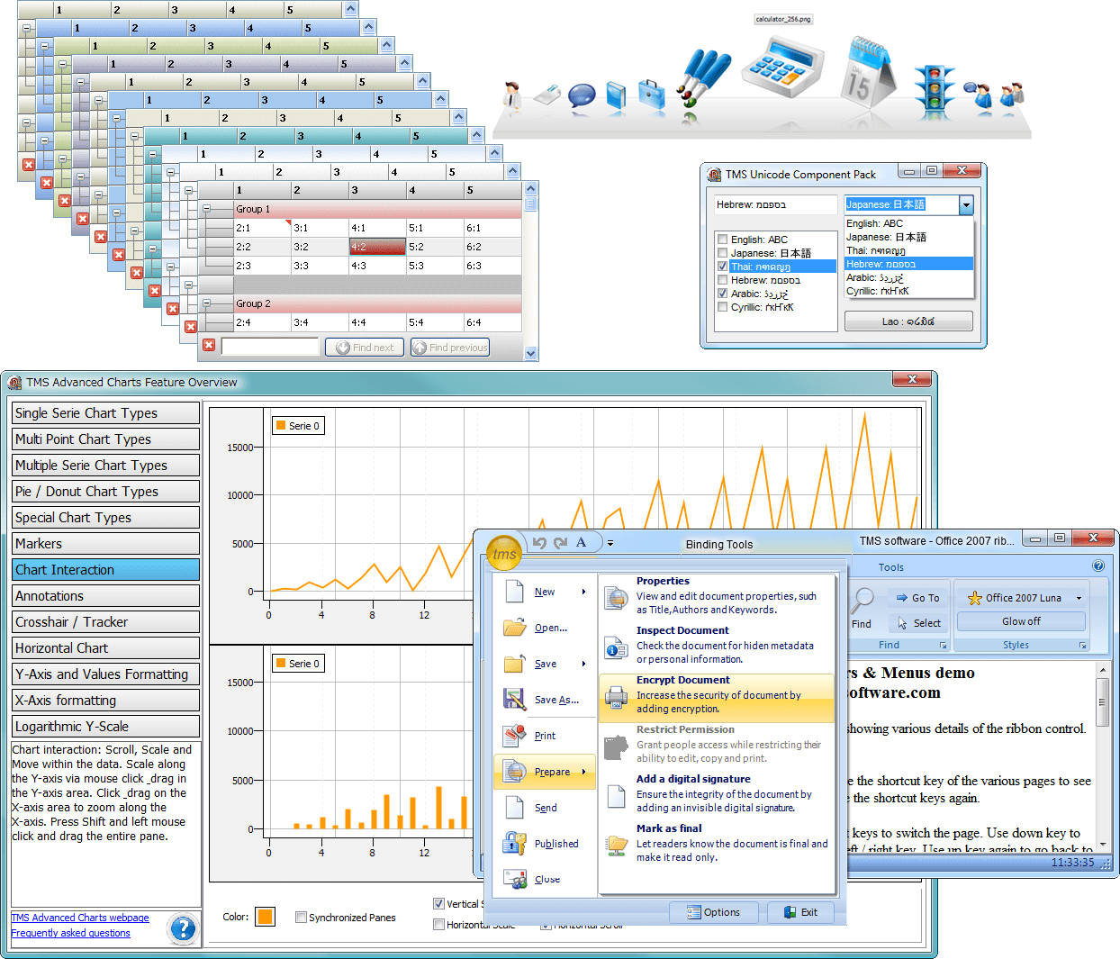500種類以上のDelphi & C++Builder 対応コンポーネント。