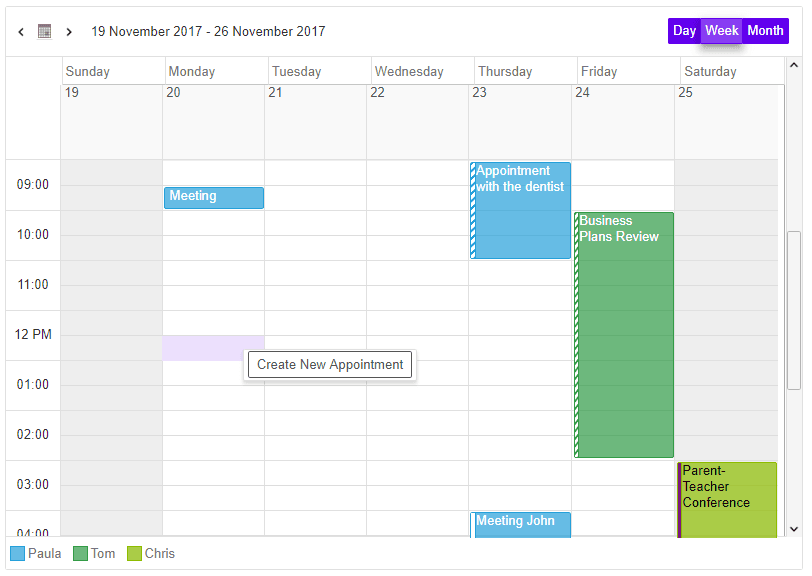 jQWidgets Angular Scheduler 商品画像