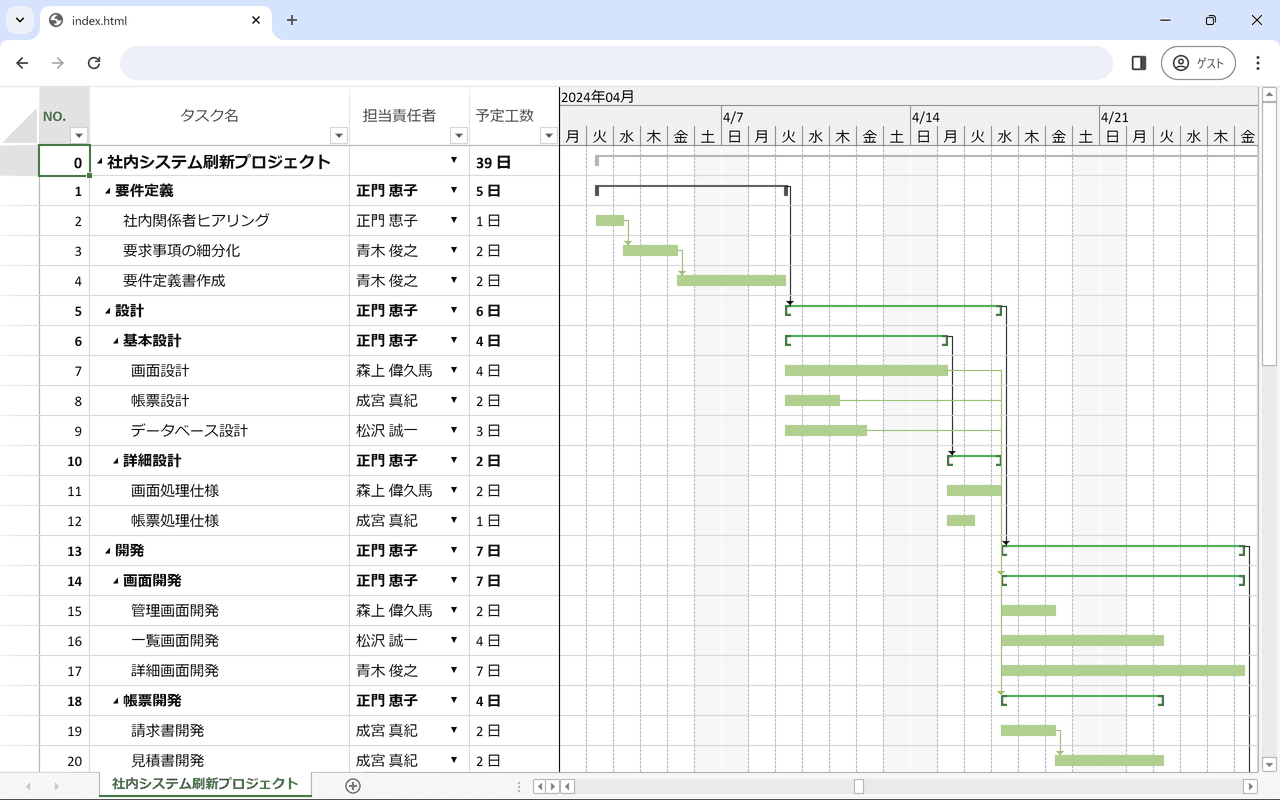 ExcelライクなスプレッドシートをWeb上で実現するJavaScriptライブラリ。