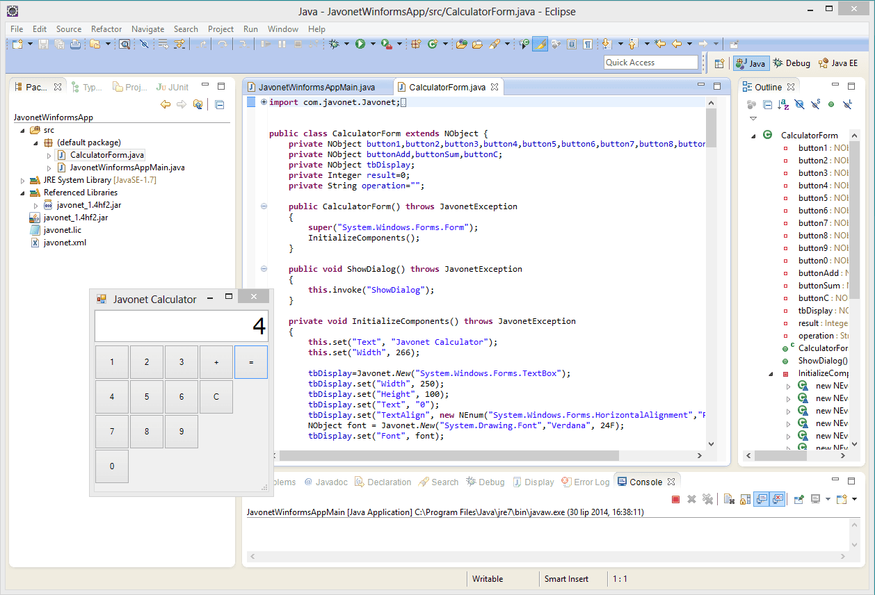 Java プロジェクトで任意の .NET ライブラリを使用