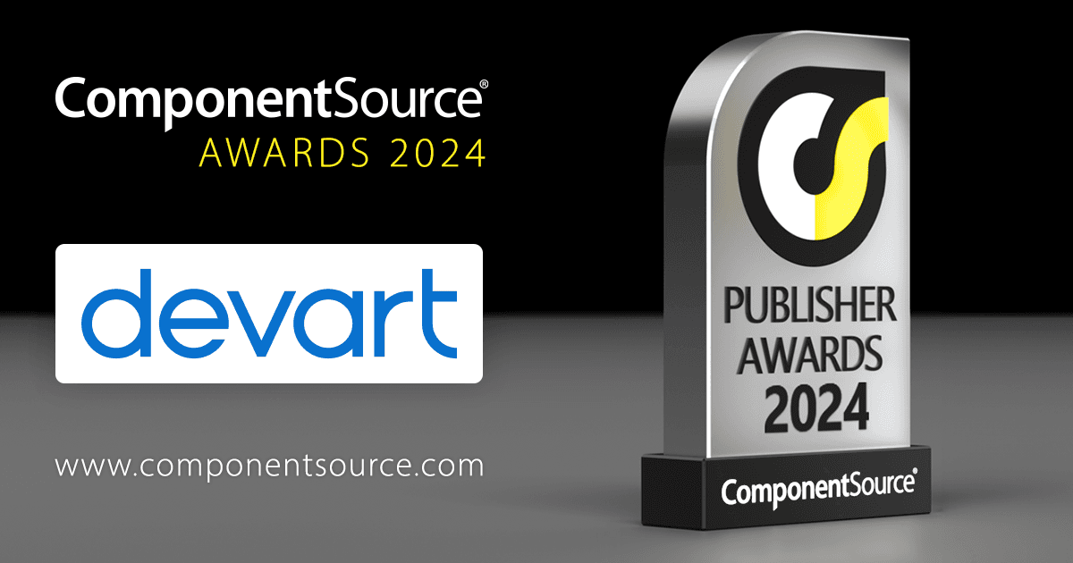 DevartがComponentSourceの賞を受賞