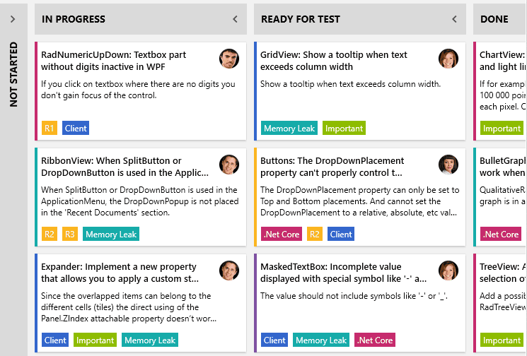 Telerik UI for WPF Task Board 商品画像 Telerik UI for WPF Task Board 商品画像