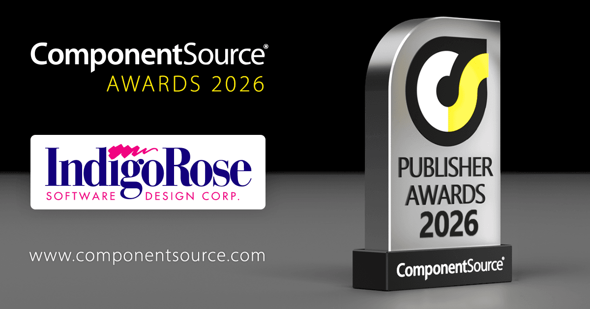Indigo RoseがComponentSource賞を受賞