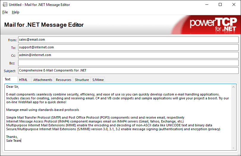 PowerTCP Mail for .NET （英語版） 商品画像
