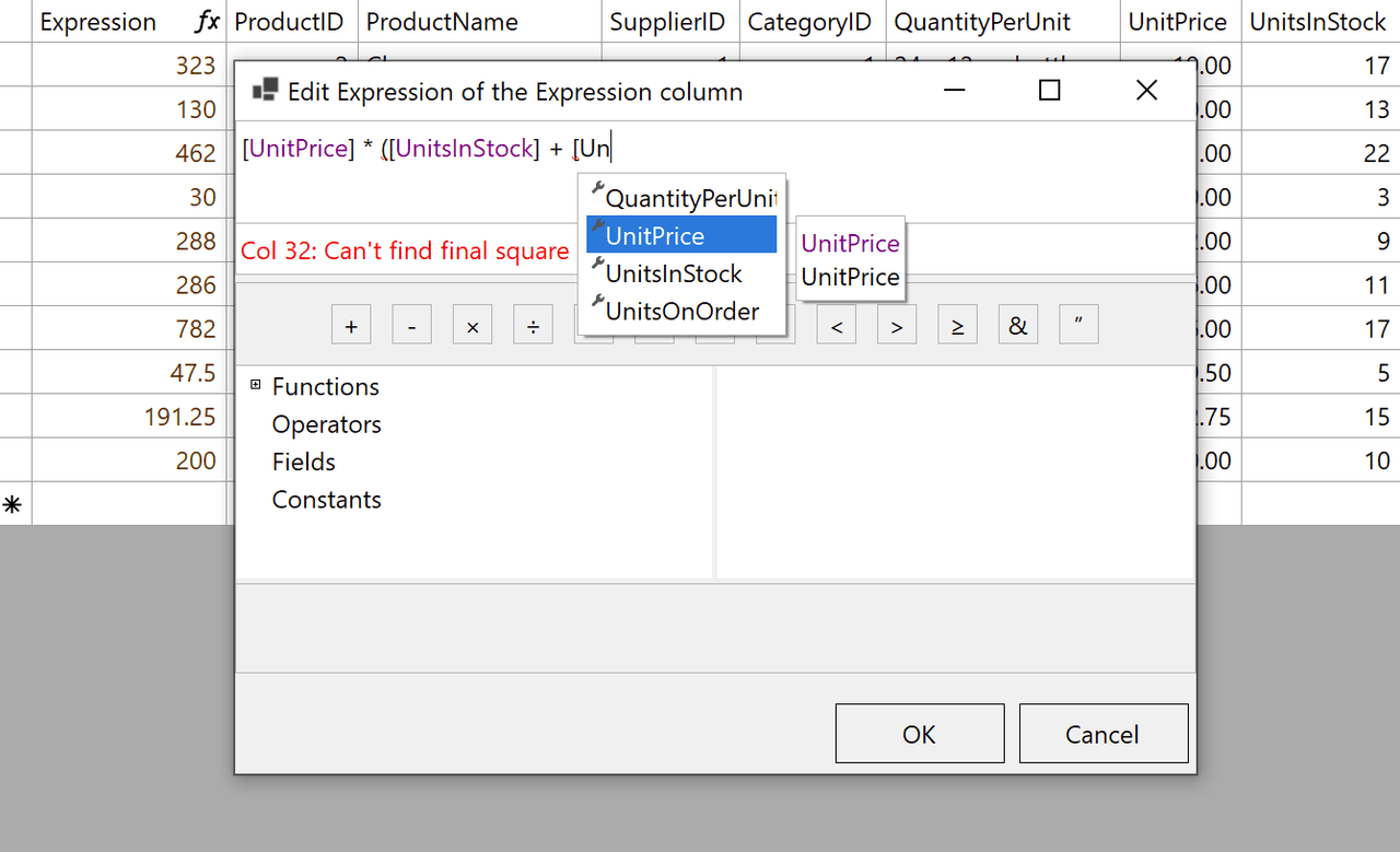ComponentOne WinForms Expression Editor 商品画像