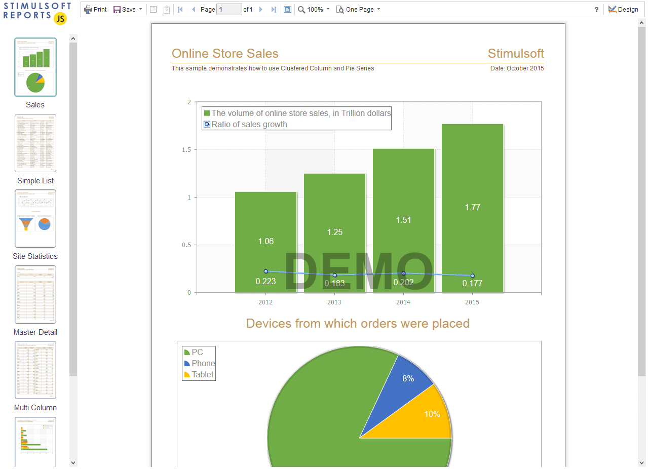 Stimulsoft Reports.JS がリリース