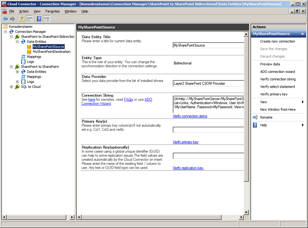 クラウドベースの SharePoint システムにデータを配布