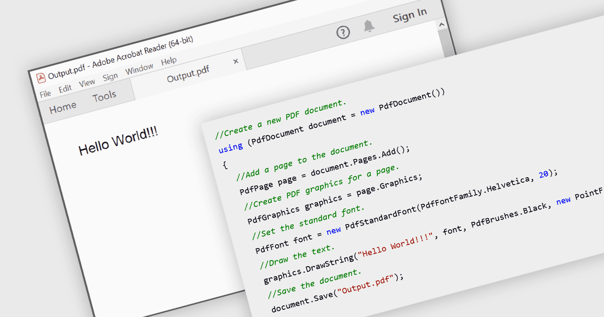 WPFでプログラム的にPDFを作成