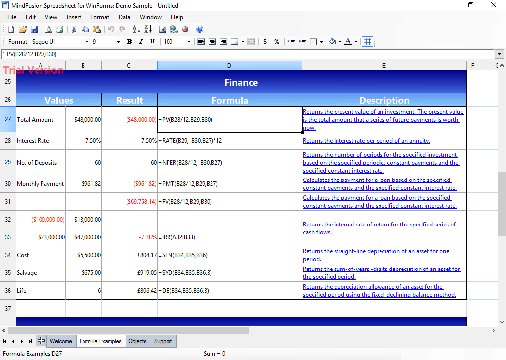 MindFusion.Spreadsheet for WinForms（英語版） 商品画像