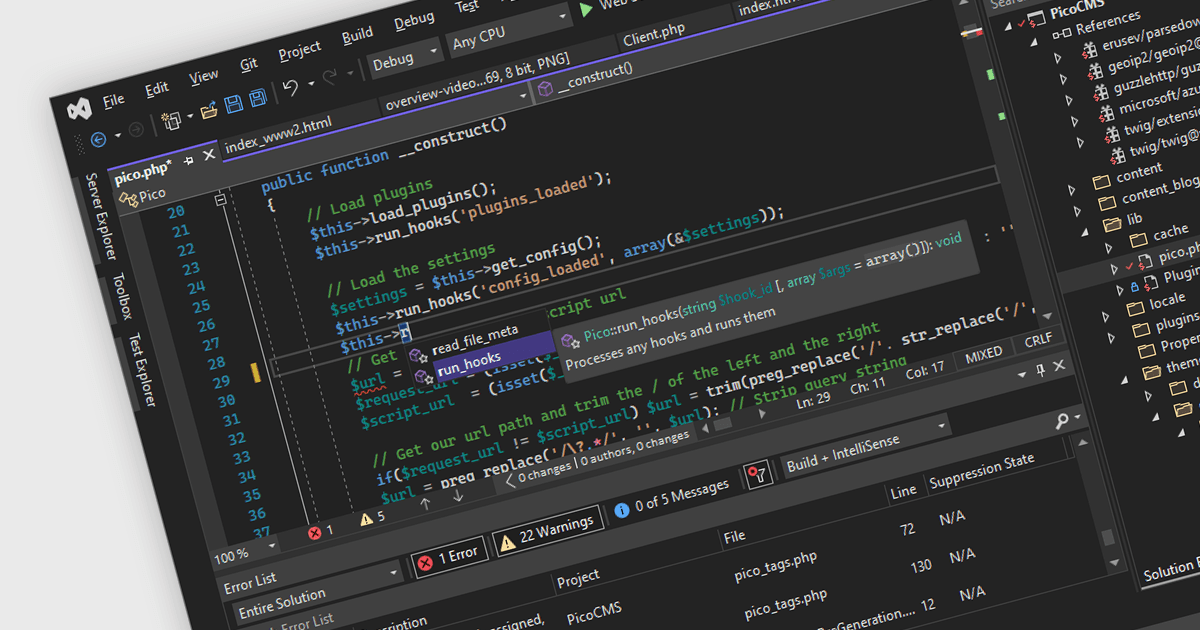 Visual StudioでプライベートPHPプロパティをリファクタリング