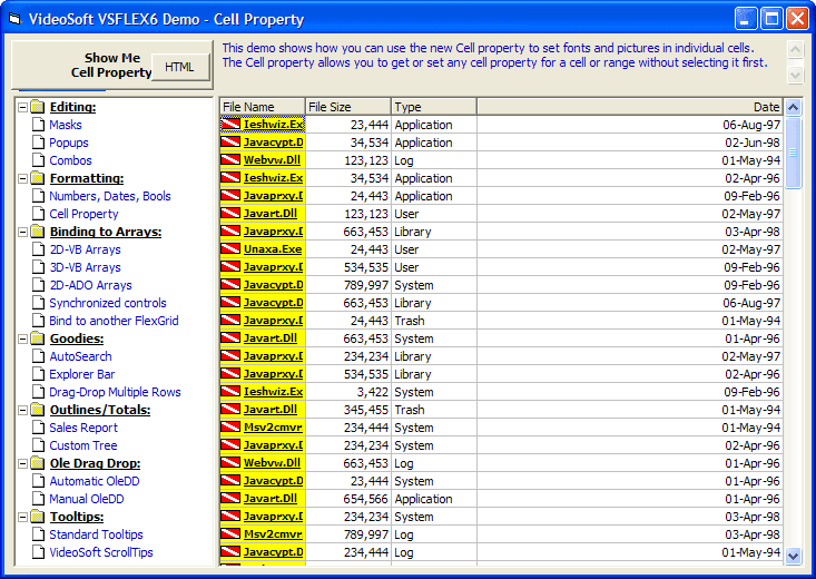 ComponentOne ActiveX VSFlexGrid 商品画像