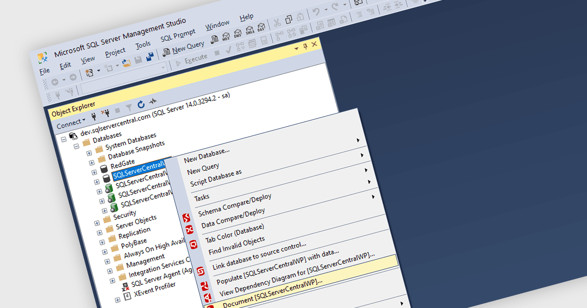 SQL Serverデータベースを自動的にドキュメント化する