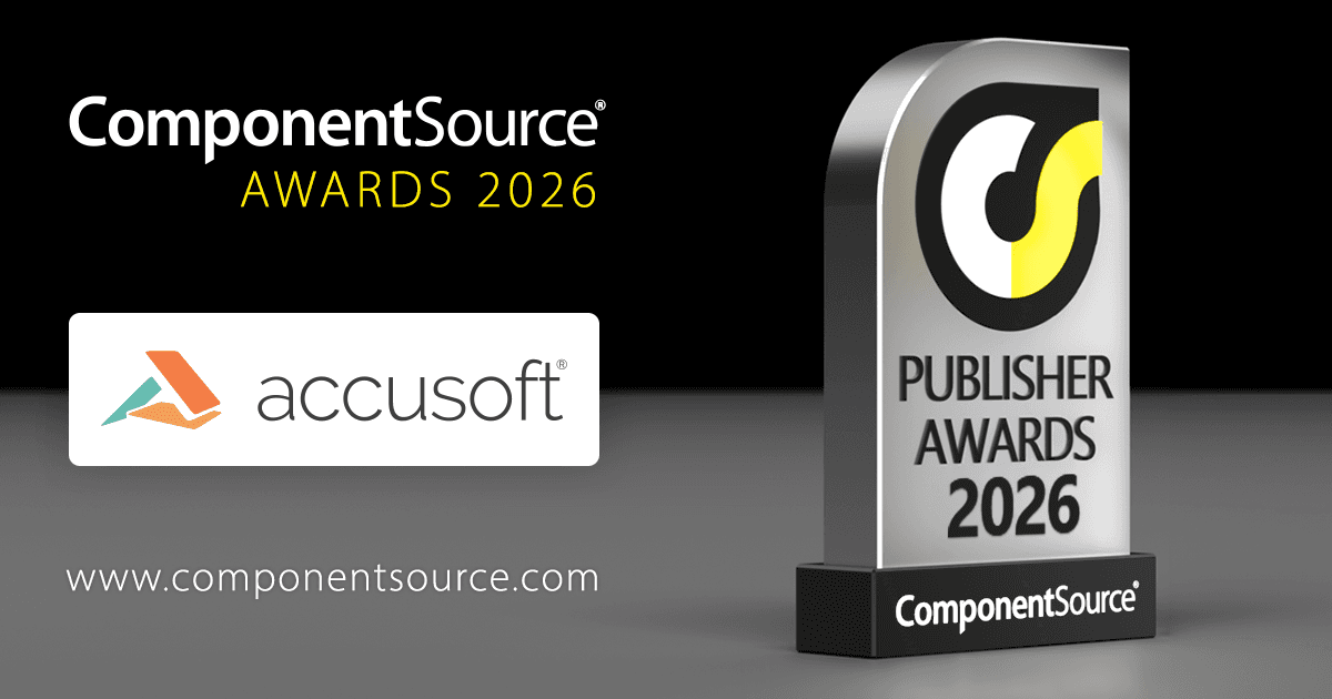 Accusoft、ComponentSourceアワード受賞
