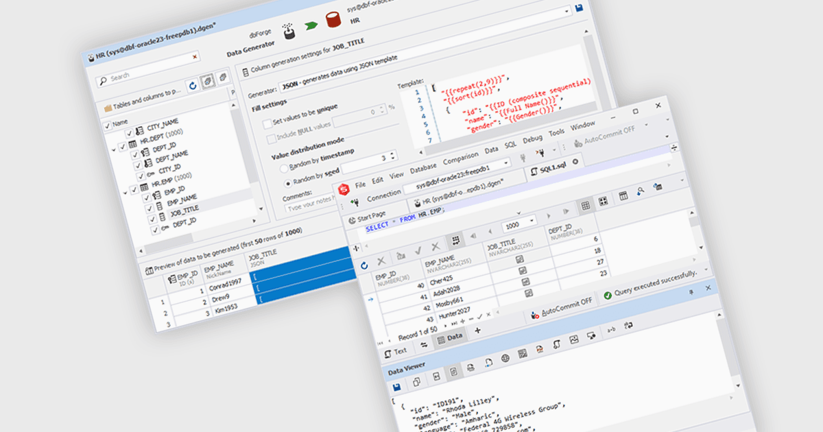 Oracleで現実的なJSONテストデータを生成
