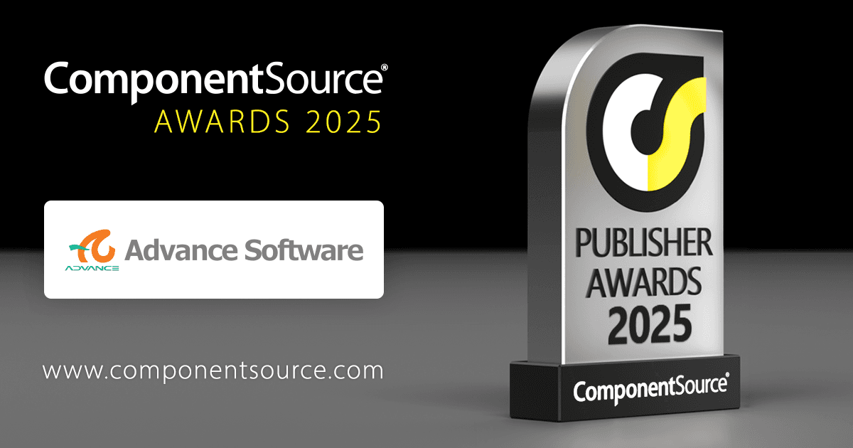 Advance SoftwareがComponentSourceの賞を受賞