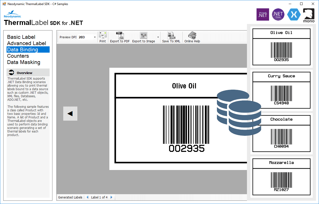 Neodynamic ThermalLabel SDK for .NET（英語版） 商品画像