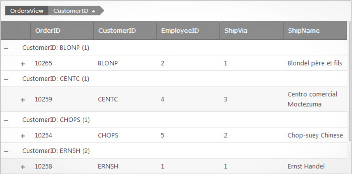 Infragistics Ultimate UI for ASP.NET Web Forms Hierarchical Grid 商品画像