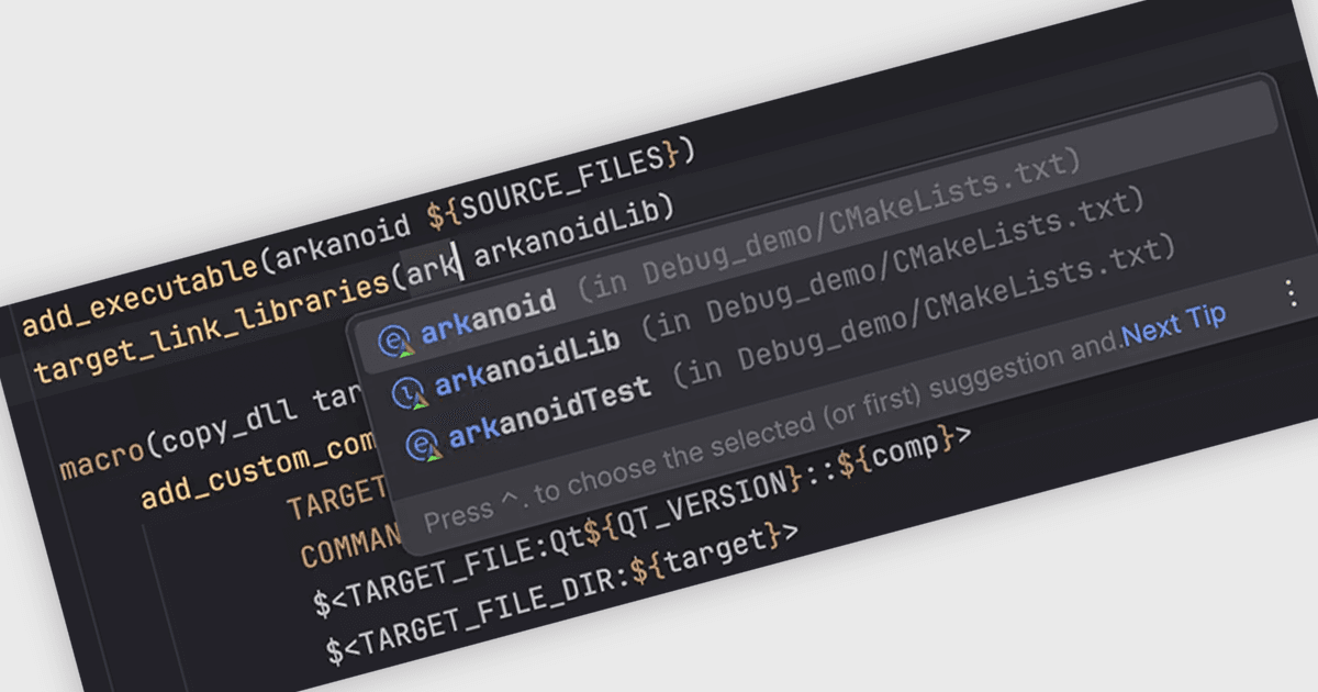 CMakeのターゲットワークフローを最適化