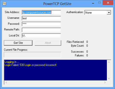 PowerTCP FTP for ActiveX （英語版） 商品画像