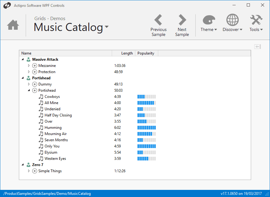 Actipro Grids for WPF（英語版） 商品画像