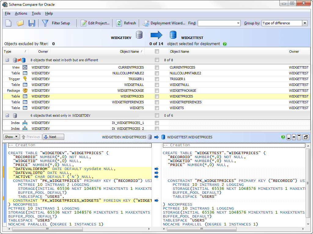 Schema Compare for Oracle （英語版） 商品画像