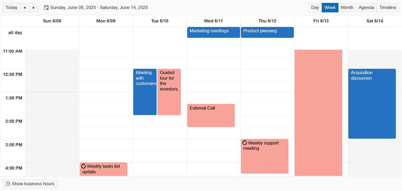 Kendo UI jQuery Scheduler 商品画像 Kendo UI jQuery Scheduler 商品画像