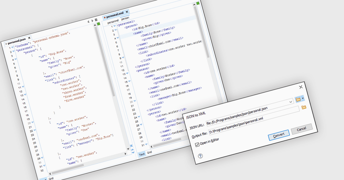 JSONとXMLの間のギャップをシームレスに埋める