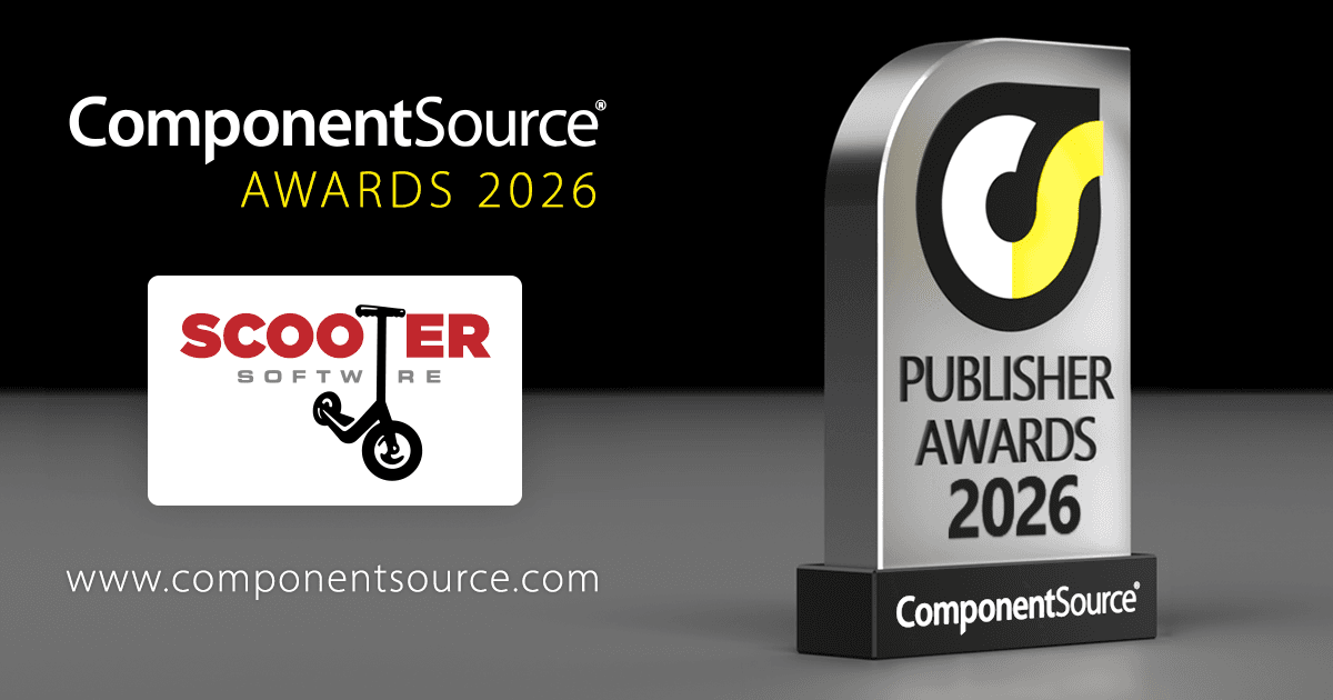 Scooter Software、ComponentSourceアワードを受賞