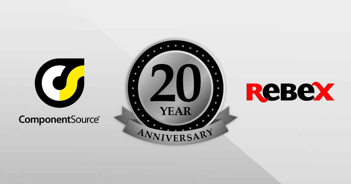 ComponentSourceとRebexとの提携20周年記念